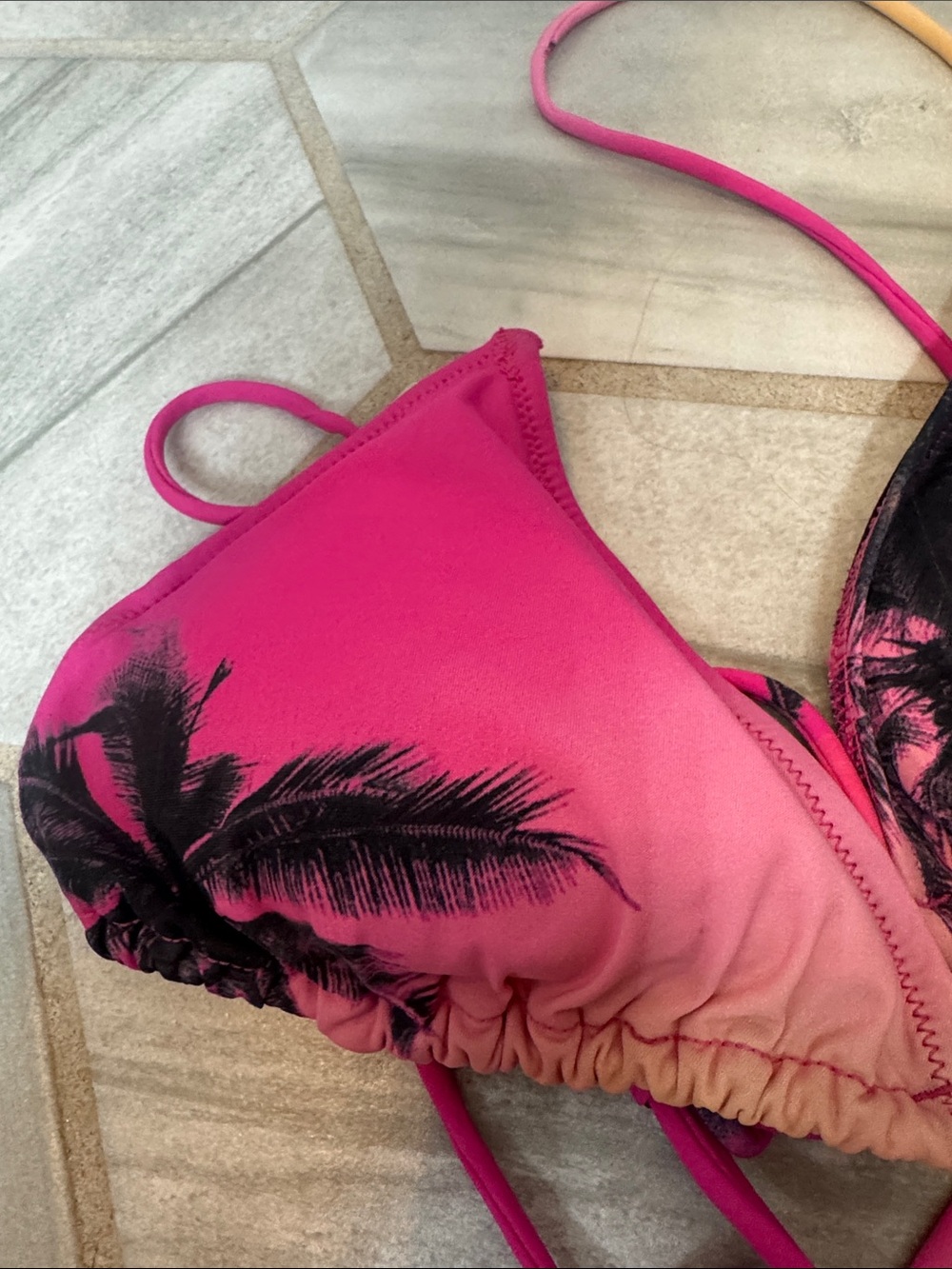 VS Pink Gradient Palm Tree Bikini Set - Picture 7 of 11